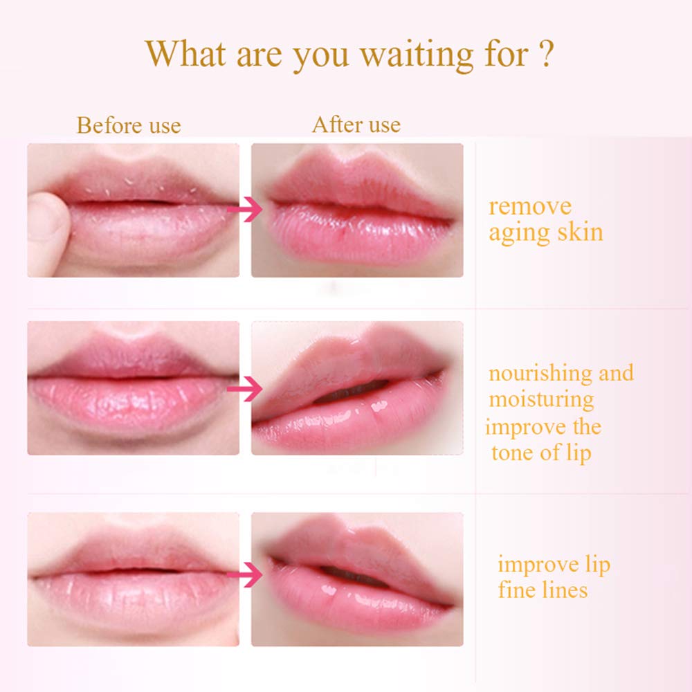 Sobre con Lip Mask | Collagen Crystal Pink Lip Care Gel Pads