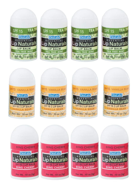 Lip Naturals® | Assorted Mini Lip Balm with Sunscreen (SPF-15)